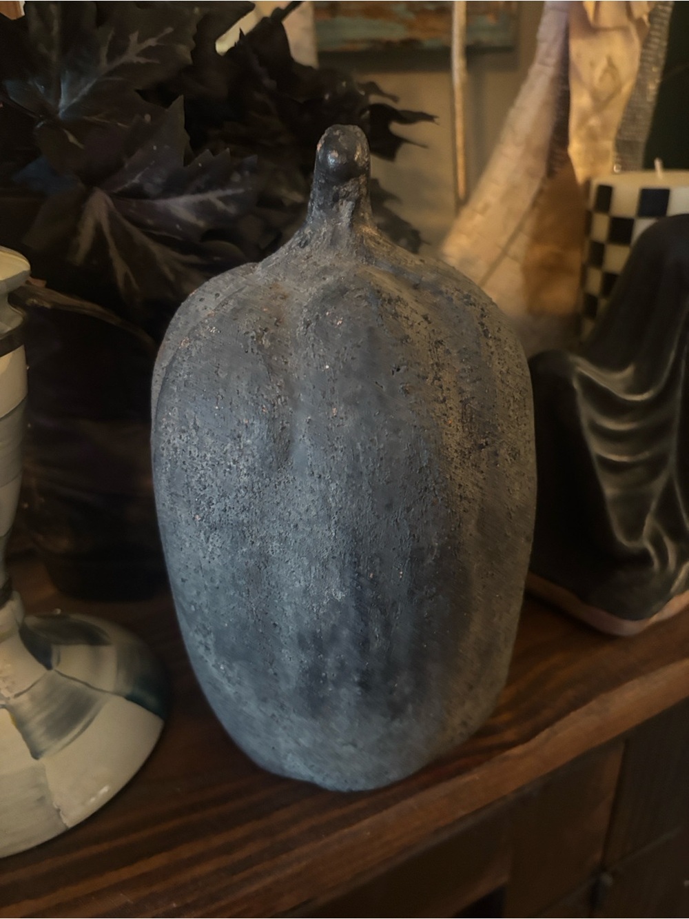 Pottery Barn 8” Handmade Terracotta Jack O' Lantern - Picture 4 of 5
